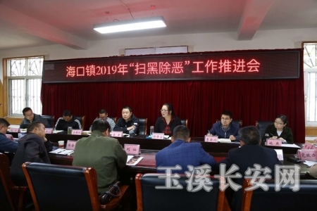 海口镇召开2019年扫黑除恶专项斗争工作推进会