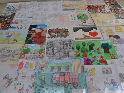 玉溪:千名师生联手画消防